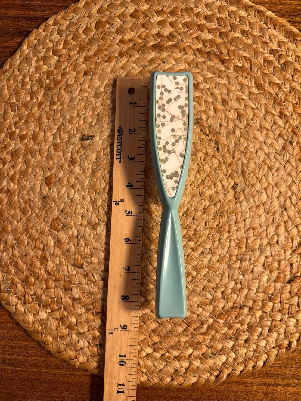 Vintage Blue Nylon Hair Brush Made USA